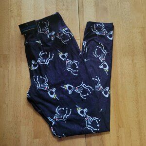 Charlie's Project Skele-corn Halloween Leggings Fits Juniors 10-Adult 4 NWT